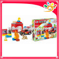 New funny happy block set with music battery operated fire rescue block